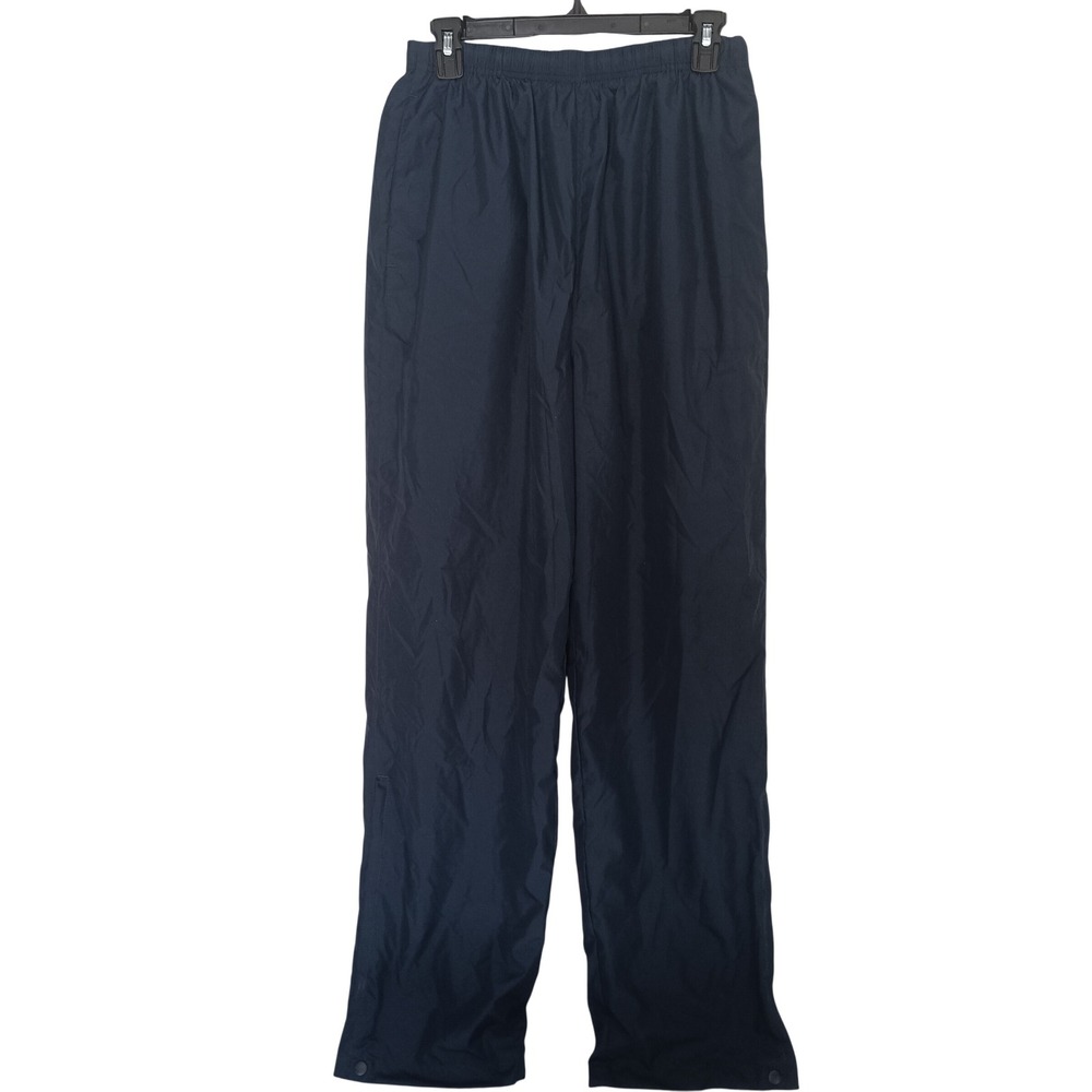 Holloway Track Pants Women M Navy Blue Mesh Lined Zippered Leg Snap Athletic